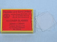 COVER GLASS FOR SINGLE/DOUBLE SETS 22 X 25MM