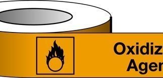 WARNING TAPE VINYL OXIDISERS ROLL 66M
